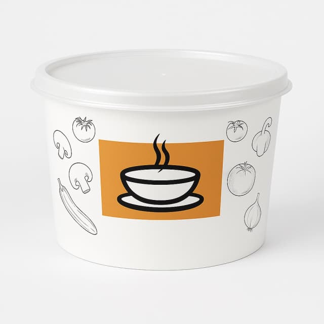16oz Plain Paper Soup Bowl