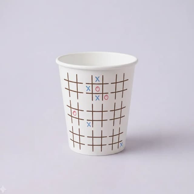 7oz XOX Desenli Karton Bardak